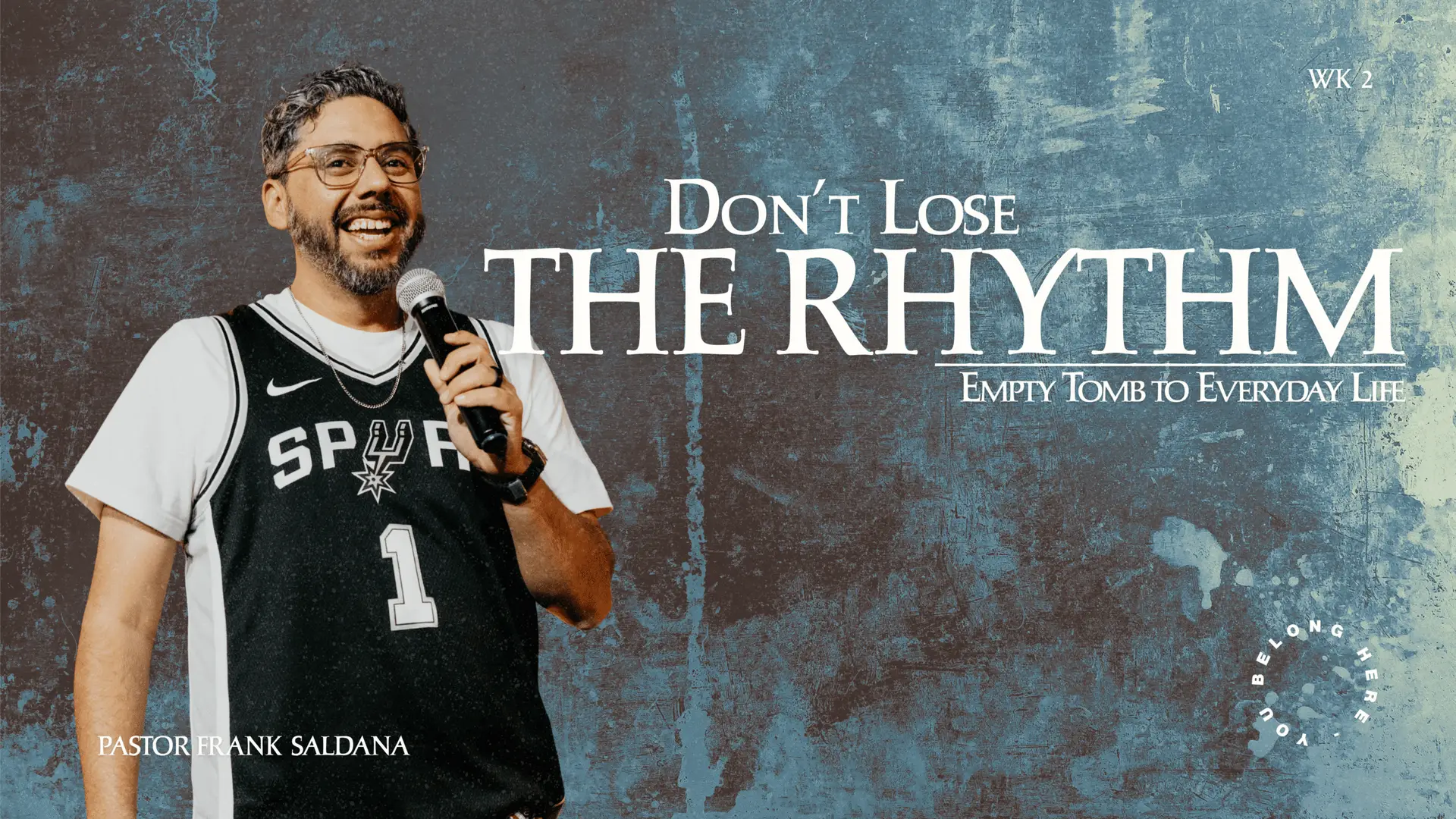 White Blue Modern Retro Sunday Worship Presentation